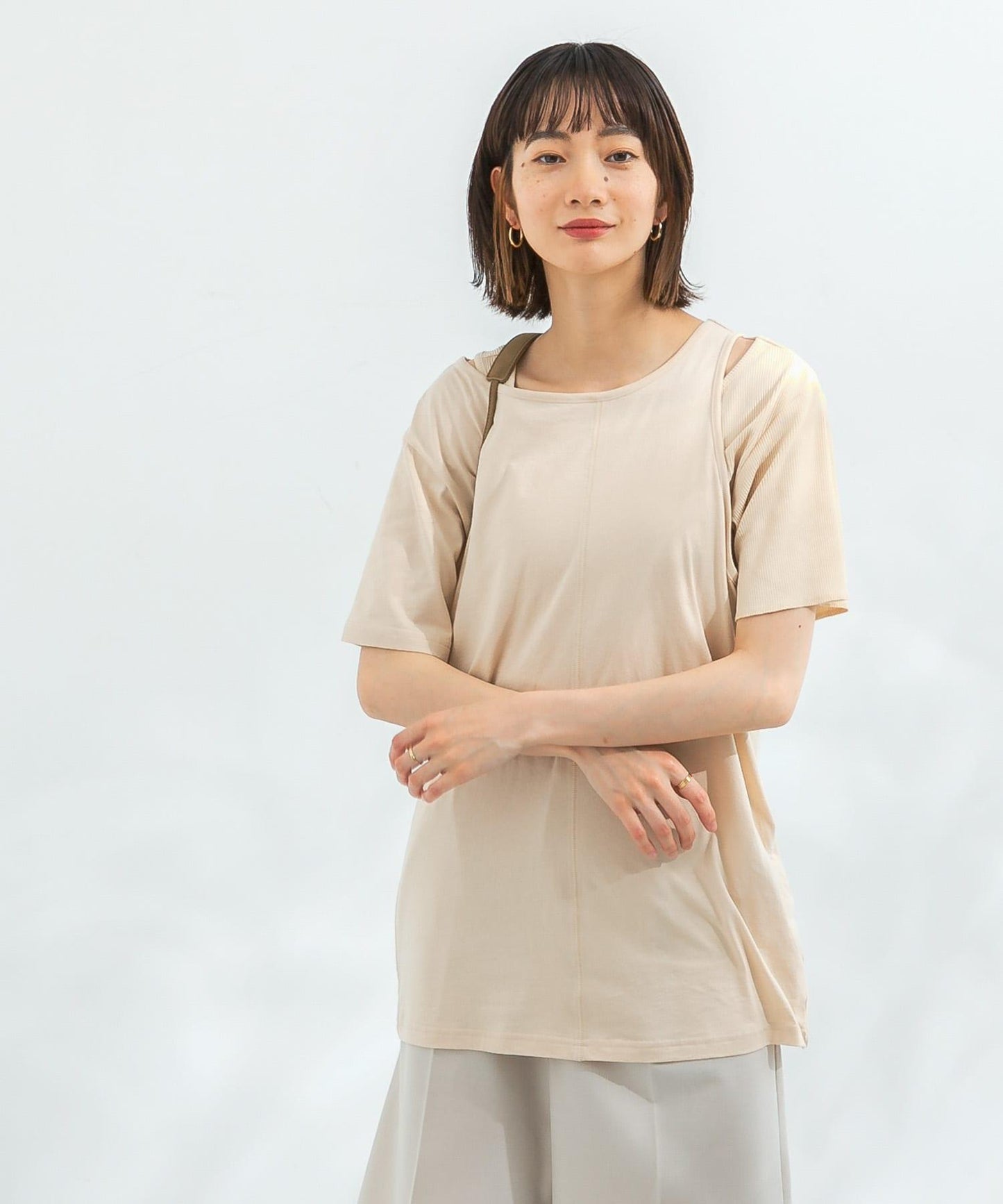 不對稱層次T恤