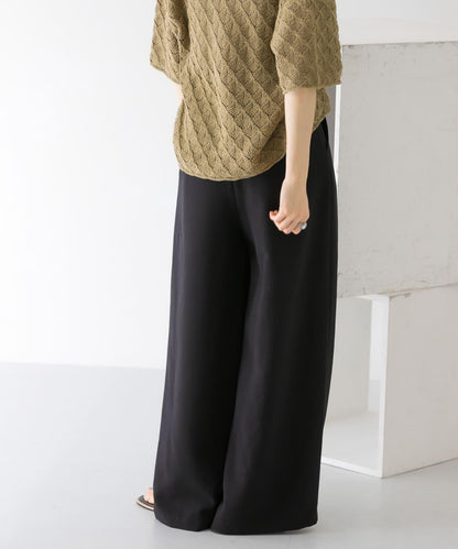 雙褶寬腿褲