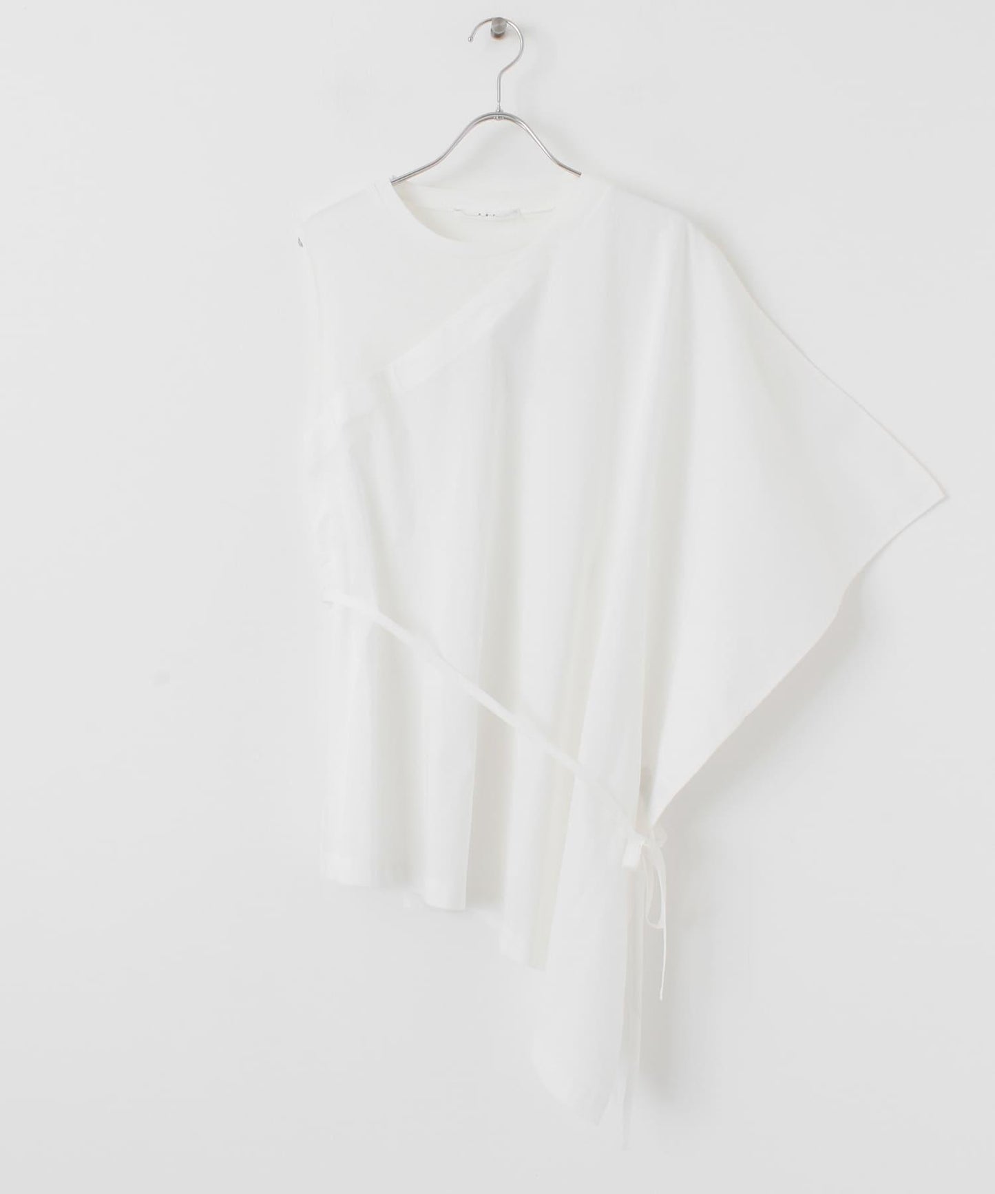 斗篷拼接不對稱襯衫