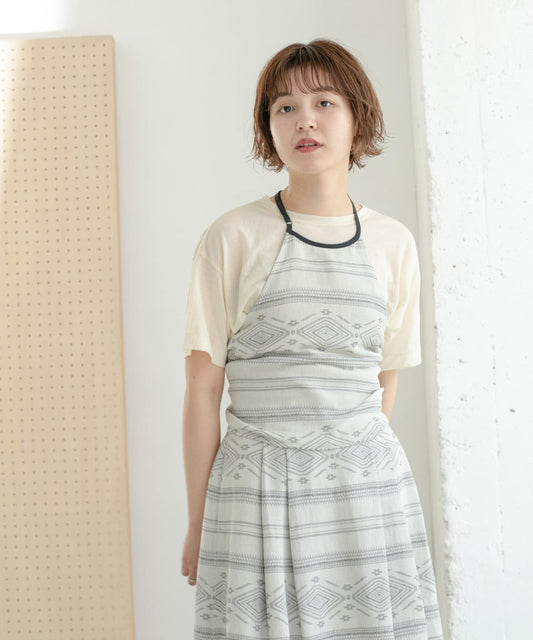 民族風圖案掛脖吊帶背心