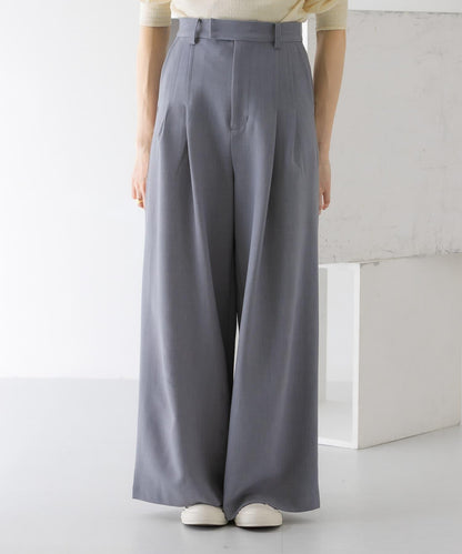 雙褶寬腿褲