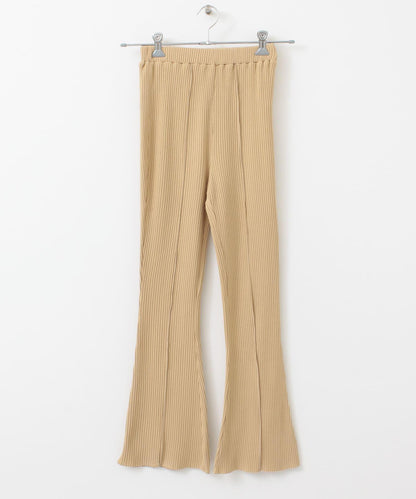 荷葉邊羅紋喇叭褲