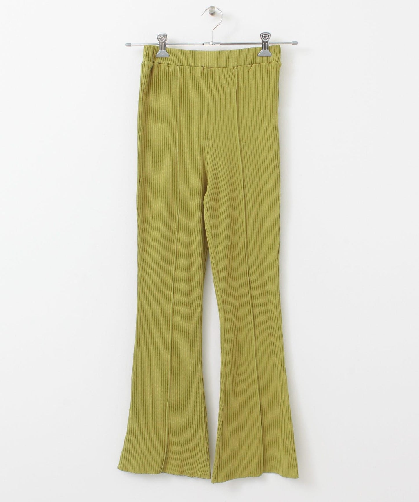 荷葉邊羅紋喇叭褲