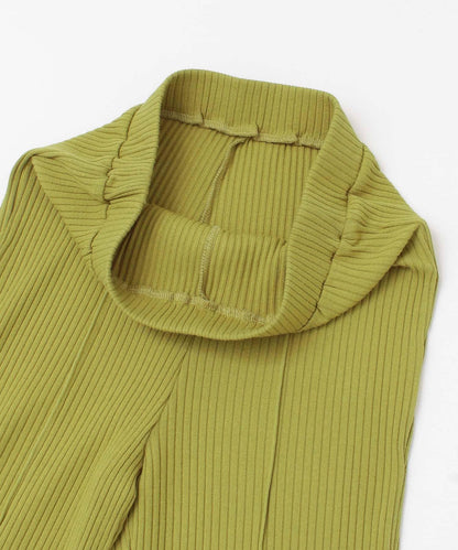 荷葉邊羅紋喇叭褲