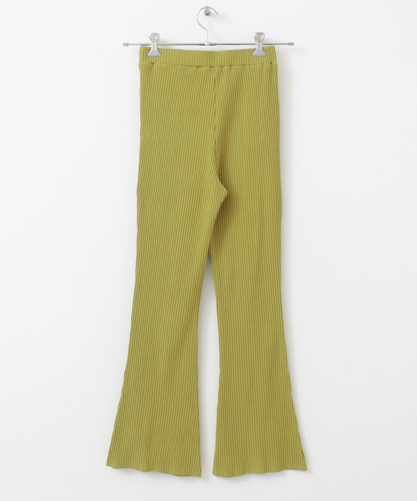 荷葉邊羅紋喇叭褲