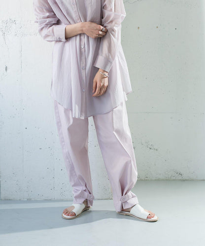 拼接紐扣設計長褲