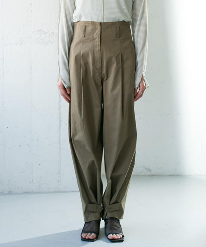 拼接紐扣設計長褲