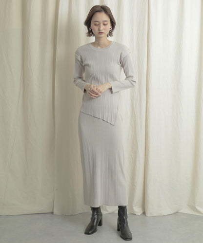 羅紋針織修身半身裙