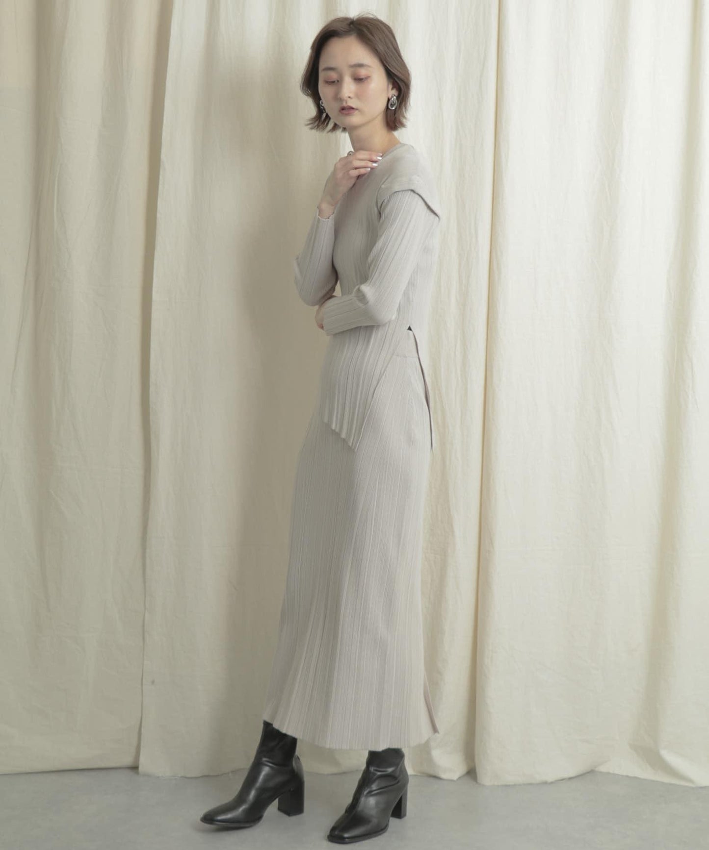 羅紋針織修身半身裙