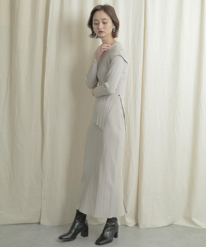 羅紋針織修身半身裙