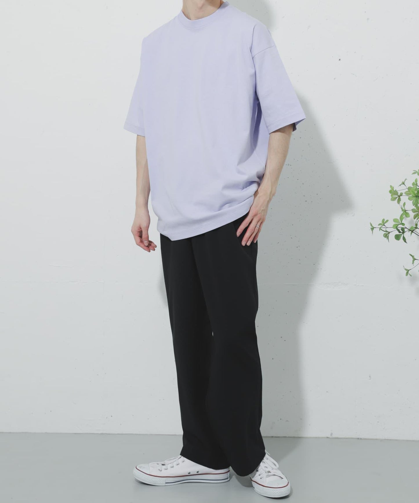 女孩圖案T恤（五分袖）