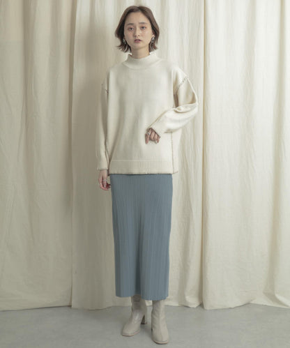 羅紋針織修身半身裙