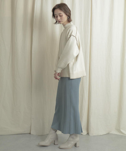 羅紋針織修身半身裙