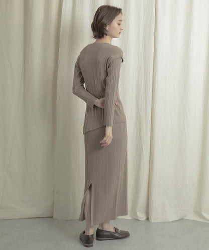 羅紋針織修身半身裙