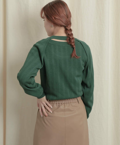 短款開衫疊穿針織上衣