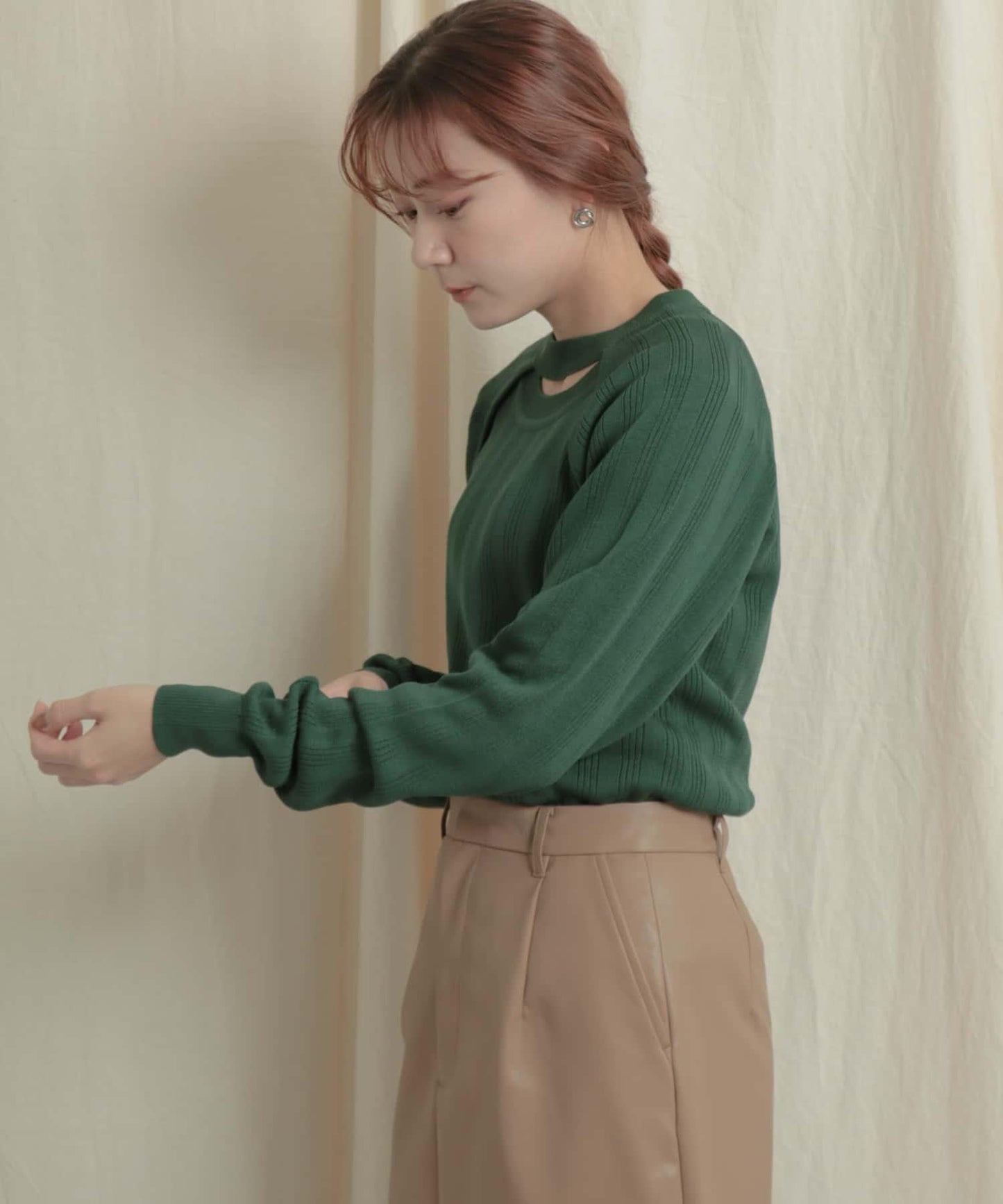 短款開衫疊穿針織上衣