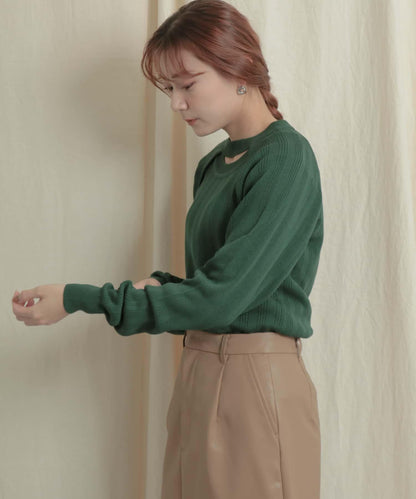 短款開衫疊穿針織上衣