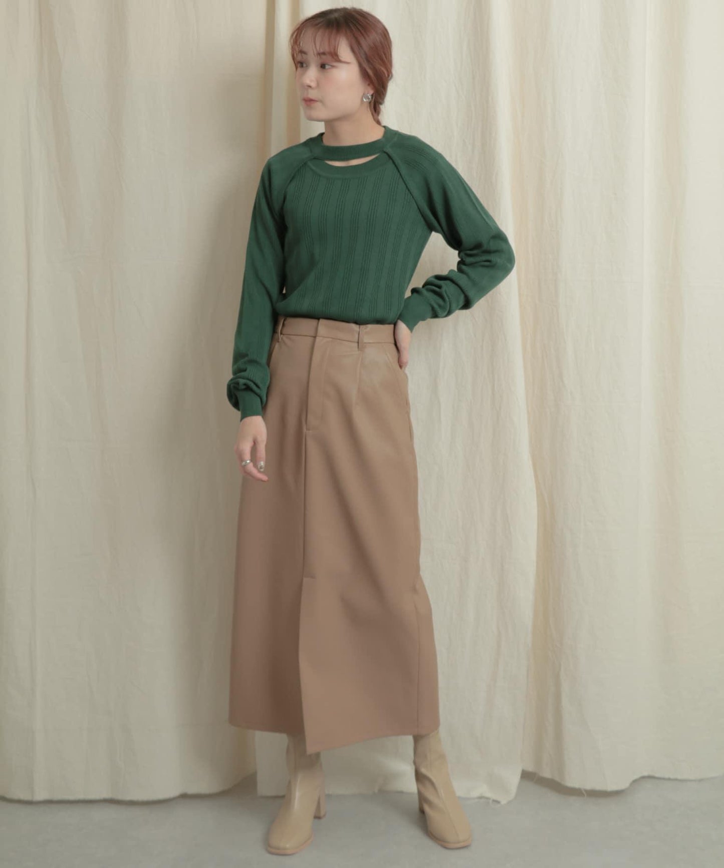 短款開衫疊穿針織上衣