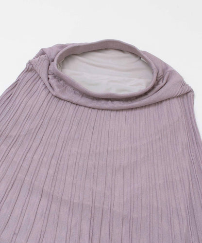 百褶羅紋針織半身裙