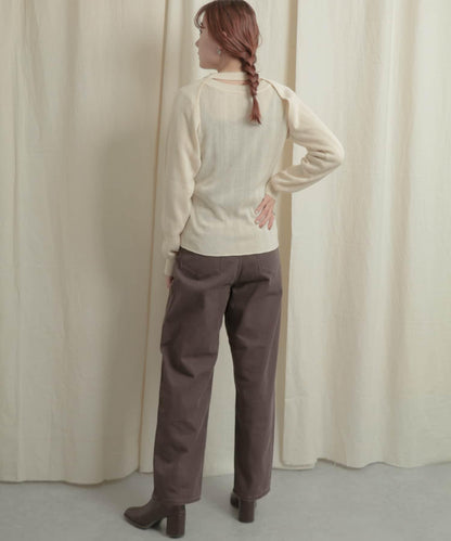 短款開衫疊穿針織上衣