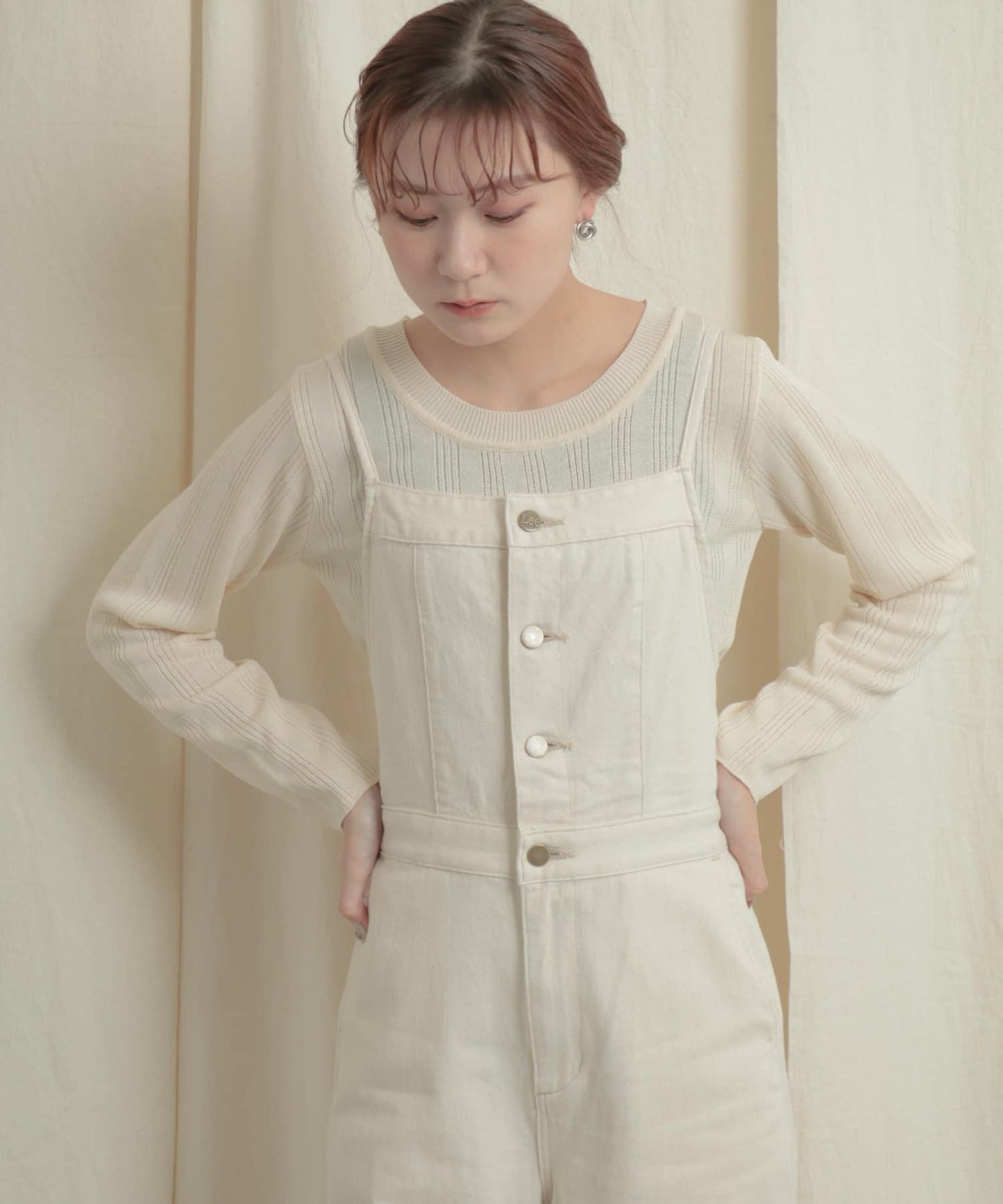 短款開衫疊穿針織上衣