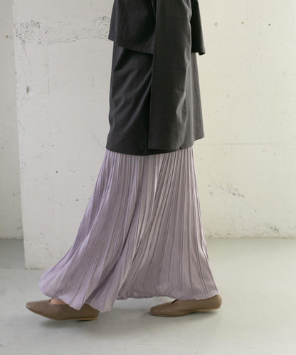 百褶羅紋針織半身裙