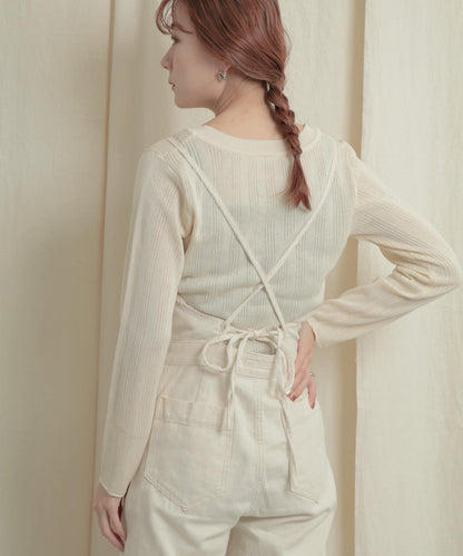 短款開衫疊穿針織上衣