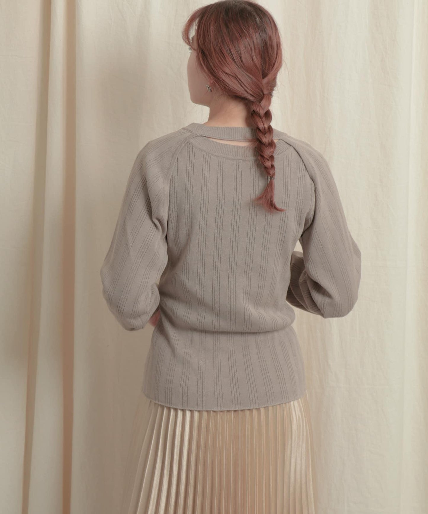 短款開衫疊穿針織上衣