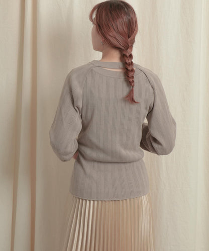 短款開衫疊穿針織上衣