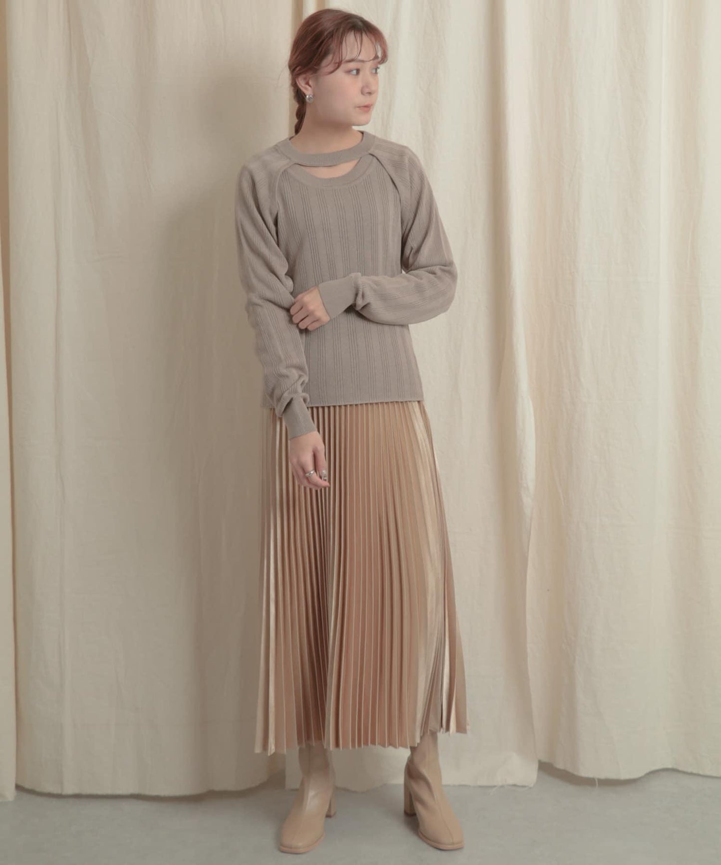 短款開衫疊穿針織上衣