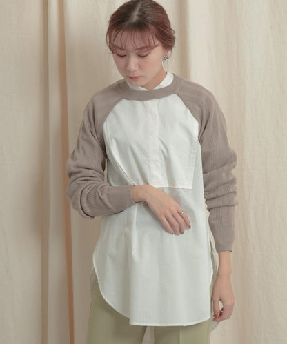 短款開衫疊穿針織上衣