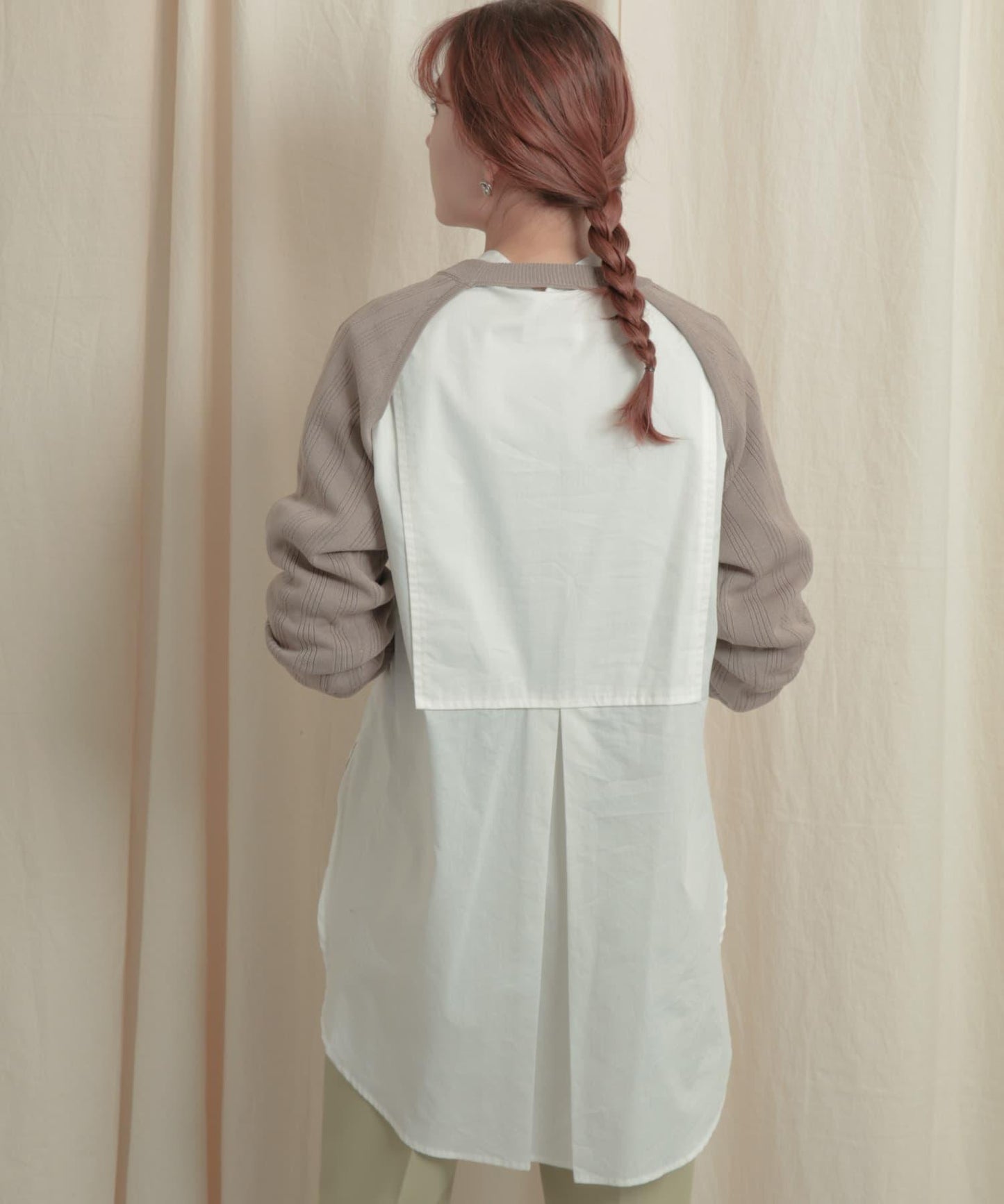 短款開衫疊穿針織上衣