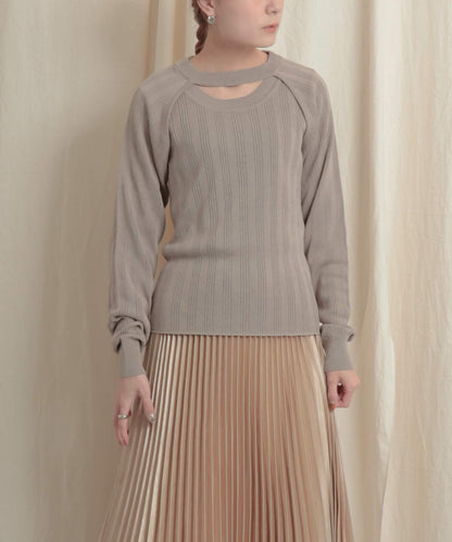 短款開衫疊穿針織上衣