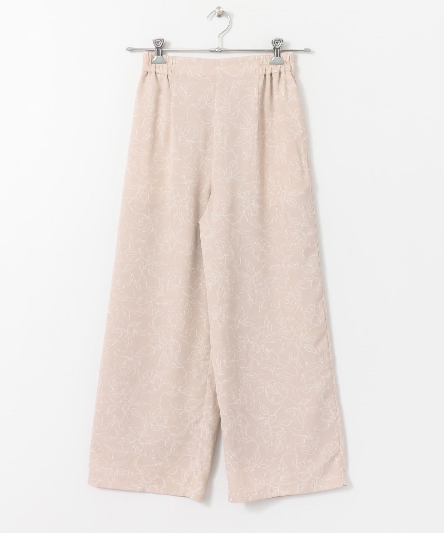 花卉圖案寬鬆長褲