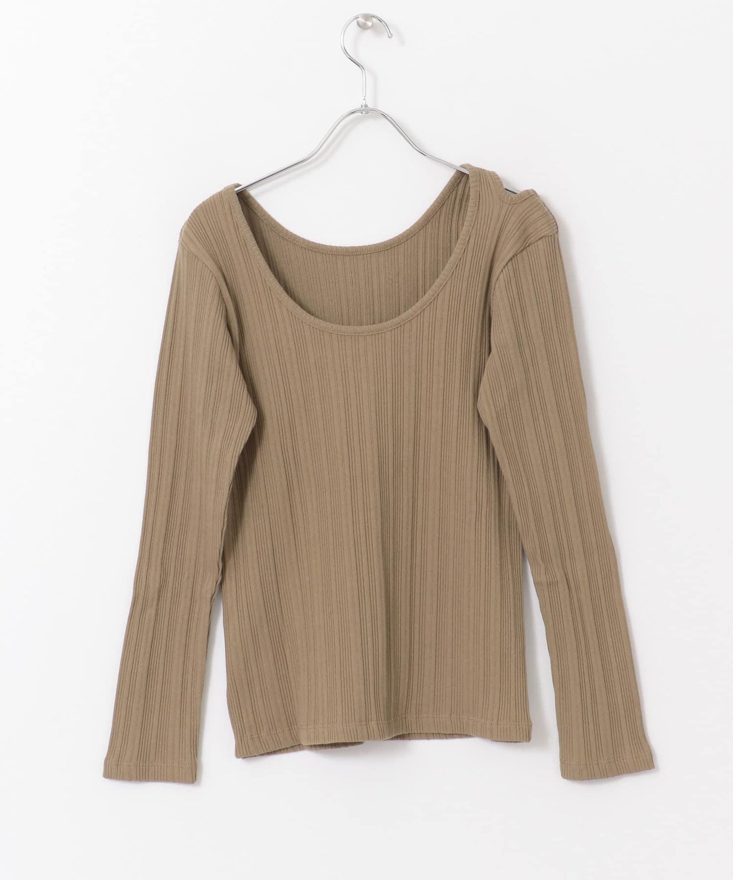 不對稱領口修身上衣