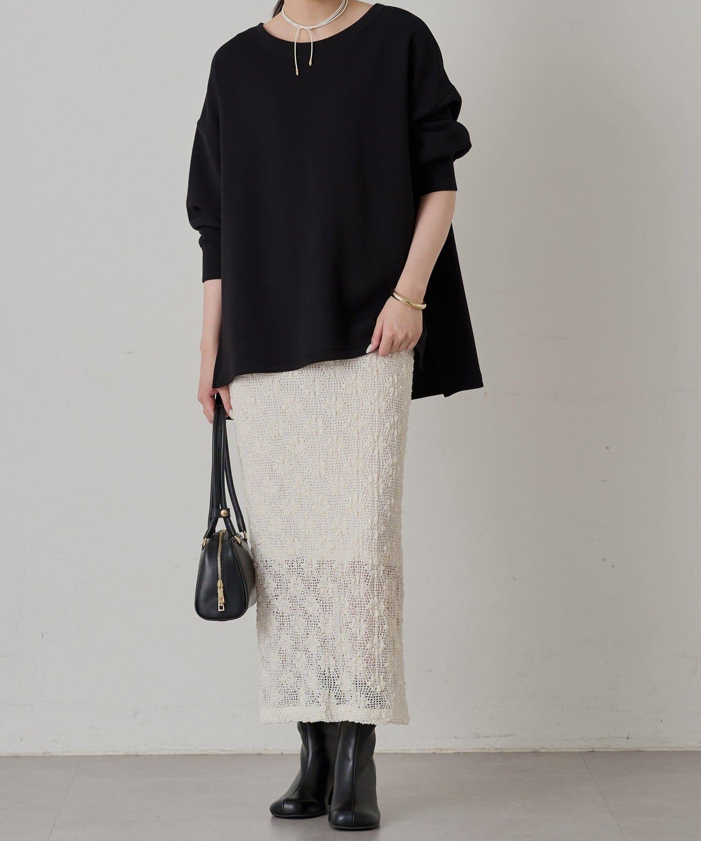 Loungedress 剪花蕾絲半身裙