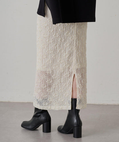 Loungedress 剪花蕾絲半身裙