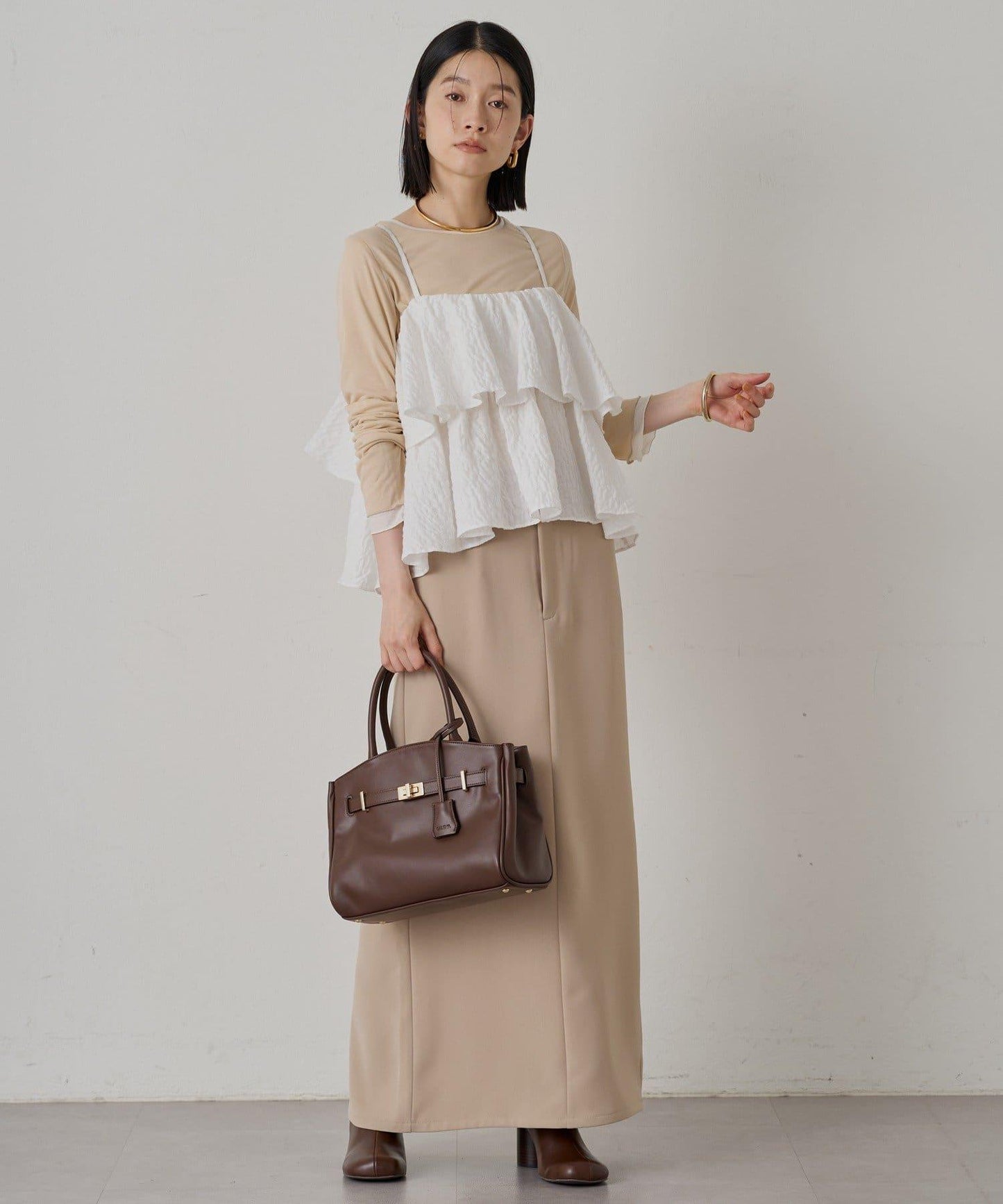 【Loungedress】長款半身裙