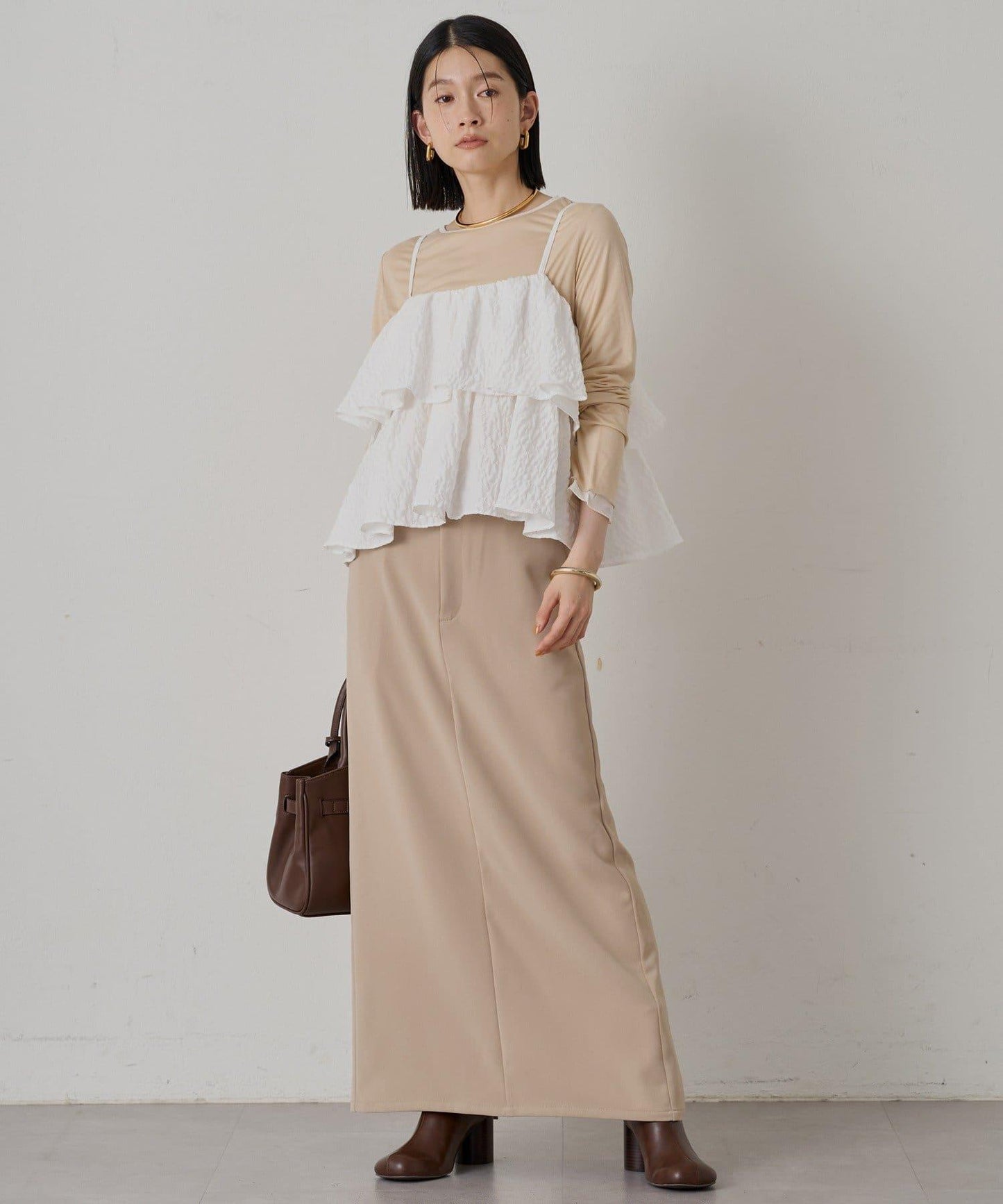 【Loungedress】長款半身裙