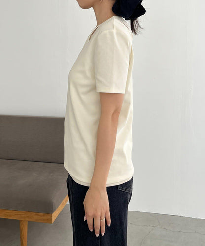 CAPRICIEUX LE'MAGE 拼接不對稱領 T恤