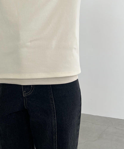 CAPRICIEUX LE'MAGE 拼接不對稱領 T恤