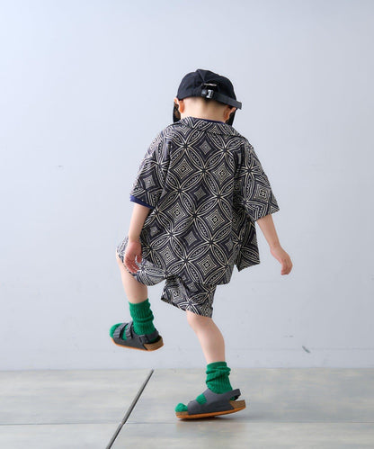 【CIAOPANIC TYPY】【KIDS】非洲蠟染圖案開領襯衫