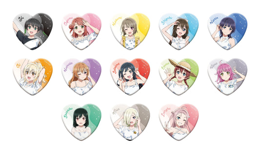 Love Live! 虹咲學園學園偶像同好會 心形角色徽章收藏系列 【整盒/13包裝】