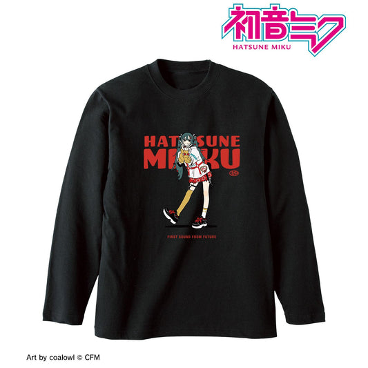 《初音未來》_(尺碼/S)_描き下ろし 《初音未來》 心形版 Art by coalowl 長款T恤 ver.A男女通用