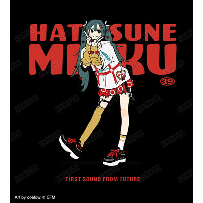 《初音未來》_(尺碼/XXL)_描繪新作 《初音未來》 心形版 Art by coalowl 長款T恤 ver.A男女通用