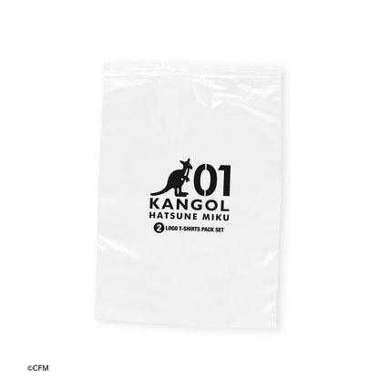 《初音未來》_(尺碼/M)_KANGOL®合作 第1波 標誌 套裝T恤2件套 男士