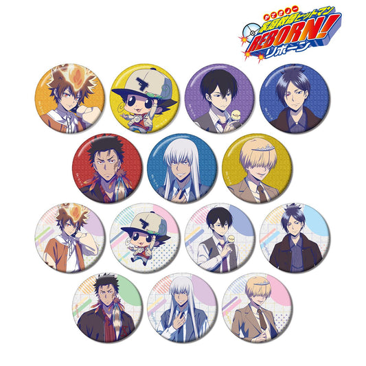 《家庭教師HITMAN REBORN!》- 描繪新款 復古流行版 交易閃光罐徽章（單個/全套裝盒/14包裝）