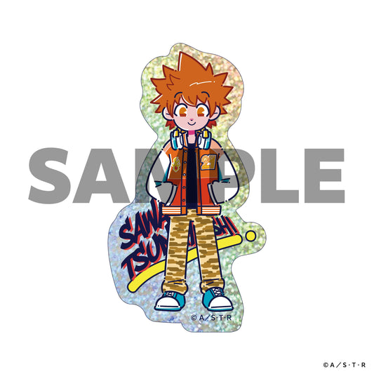 《家庭教師HITMAN REBORN!》90年代街頭時尚系列 閃光貼紙 沢田綱吉
