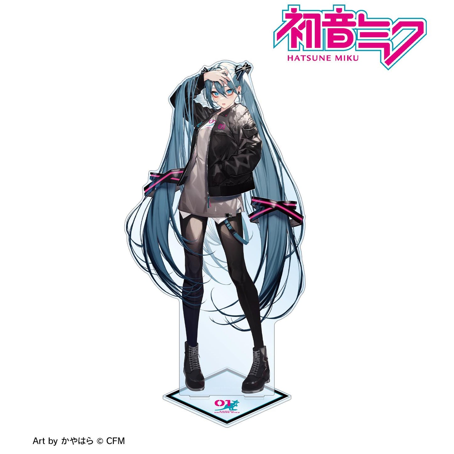 《初音未來》_KANGOL®合作 描繪下來的 第1波 《初音未來》 藝術作品 由 かやはら 設計 特大亞克力立牌