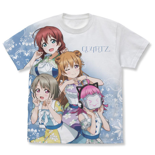 《Love Live! 虹咲學園學園偶像同好會》XL尺寸 四分之一石英全圖案T恤/白色-